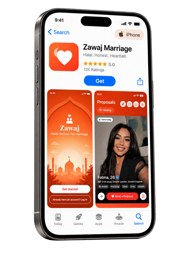 Zawaj Marriage listing on the Apple App Store