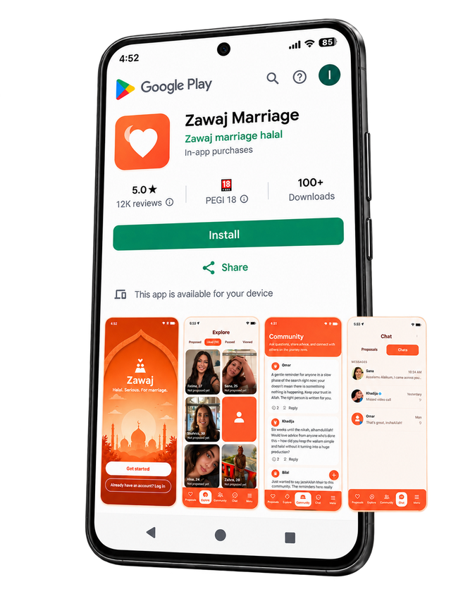 Zawaj Marriage listing on Google Play